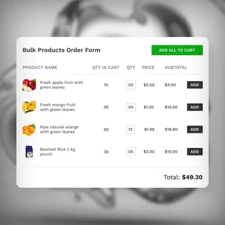Bulk Products Order Form